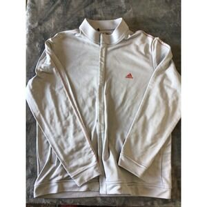 Adidas Men's XL Full Zip Jacket Gray/Red Golf Basketball Casual Spring Fall